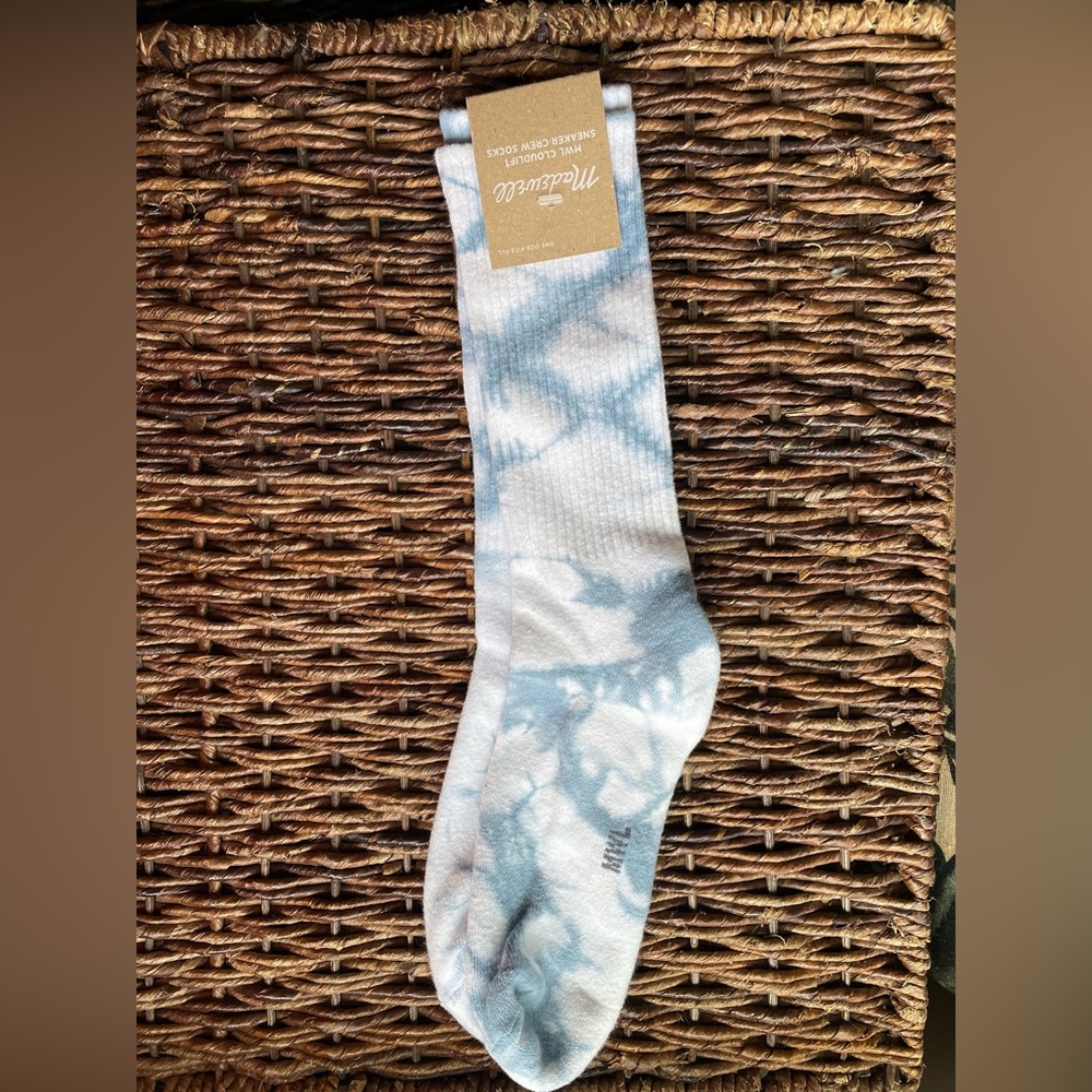Madewell Tie-Dye Socks - Blue and White